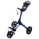 Fastfold Square Golf Trolley - Compact Golf Cart (Navy Blue)