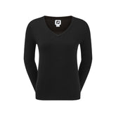 Footjoy Wool Blend v-hals dames golftrui (zwart)