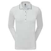 Footjoy Thermal Jersey dames lange mouwen golfpolo (wit)
