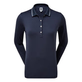Footjoy Thermal Jersey dames lange mouwen golfpolo (marineblauw)