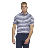 adidas Two Colour Stripe heren golfpolo shirt | kleur: Marineblauw-wit
