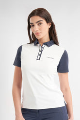Calvin Klein Leigh Short Sleeve dames golf poloshirt (wit)