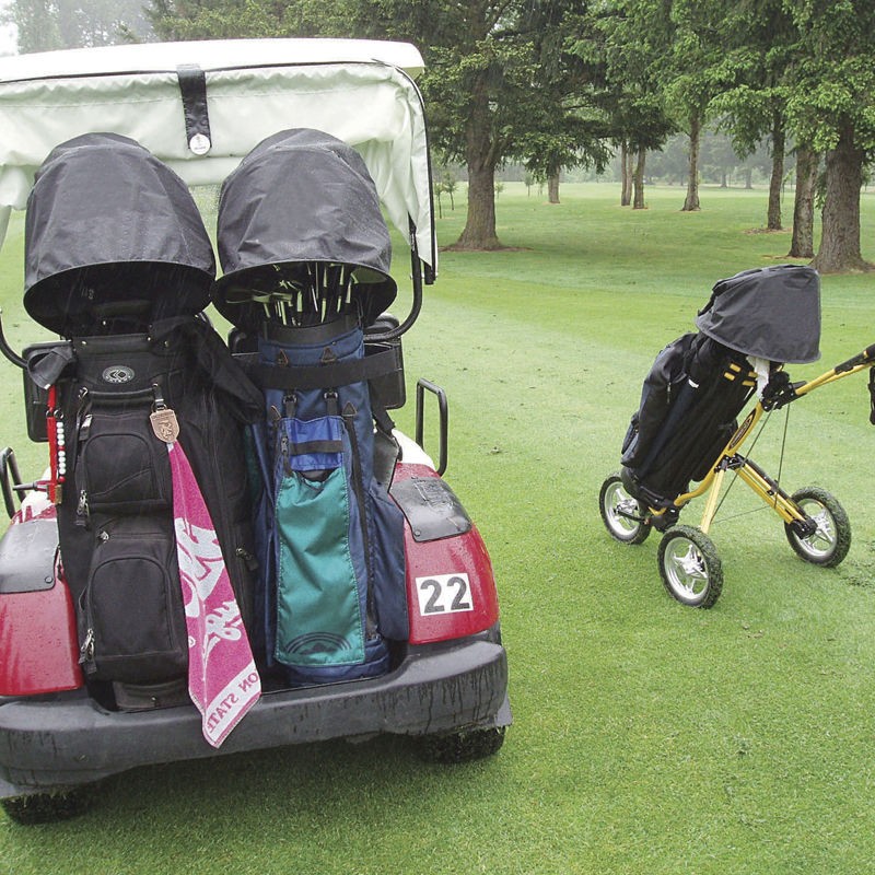 golf bag rain wedge Premier Rain Cover Black Stays put in wind with a secure clip Rain Wedge Easy Access Golf