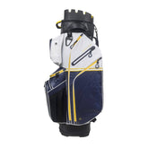 Fastfold Polaris golf cartbag - golftas (marineblauw-wit-geel)