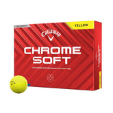 Lot de 12 balles de golf Callaway Chrome Soft (jaune)