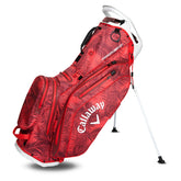 Callaway Fairway 14 Hyper Dry golf standbag - Hybride draagtas (rood-palmprint)