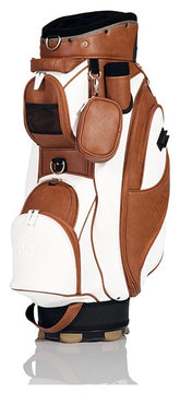 Jucad Style golftas - cartbag (bruin-wit)