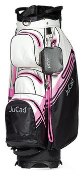 JuCad Aquastop Plus golftas - cartbag (zwart-wit-roze)