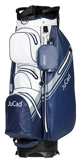 JuCad Aquastop Plus golftas - cartbag (wit-donkerblauw)