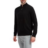 Footjoy Wolmix halve rits golf pullover trui | kleur: Zwart
