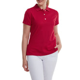FootJoy Stretch Pique Solid dames golf poloshirt | kleur: Rood