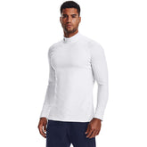 Under Armour Fitted Mock - thermische compressie shirt (wit)