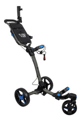 Axglo V2 ultra lichte 3-wiel golftrolley met zwenkwiel (grijs-blauw)