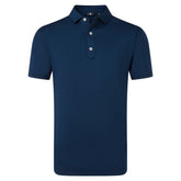 FootJoy Lisle Solid Heren Golfpolo Shirt (marineblauw)