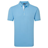 FootJoy Wordmark Pique heren golfpolo shirt (blauw)