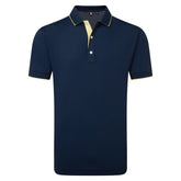 FootJoy Wordmark Pique heren golfpolo shirt (marineblauw)