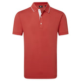 FootJoy Wordmark Pique heren golfpolo shirt (vintage rood)