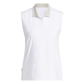 adidas Beyond Twistknit Mouwloos Dames Golfpolo Shirt - wit
