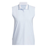 adidas Beyond Twistknit Mouwloos Dames Golfpolo Shirt - blauw