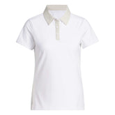 adidas Ultimate365+ Grid Climacool Dames Golfpolo Shirt (wit-beige)