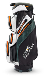 Powakaddy Dri-Tech golftas - cartbag (wit-grijs-oranje)