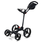 Big Max Quattro - Plat opvouwbare 4-wiel golftrolley (zwart)