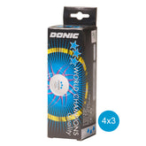 Donic Coach P40+ 3 star table tennis ball competition - white 12 (4x3) pieces