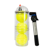 TuboPlus TuboX3 Crystal (régulateur de pression pour balles de tennis et padel + pompe)