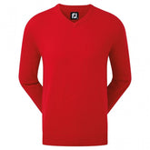 Footjoy Wool Blend v-neck heren golftrui (rood)