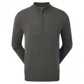 Footjoy Wolmix halve rits golf pullover trui (grijs)