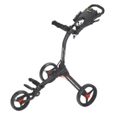 BagBoy Compact 3 Golftrolley – Ultra-compacte 3-wiel push cart met inklapbaar voorwiel (Zwart/Rood)