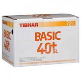 Tibhar Basic 40+ SL balle d'entraînement de tennis de table - blanc 72 pièces