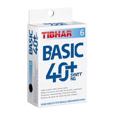 Tibhar Basic 40+ SYNTT NG balle d'entraînement de tennis de table - blanc 6 pièces