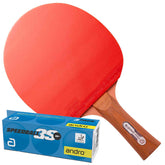 Andro - Buzzer Pro 500 RX table tennis bat set - red/black + balls