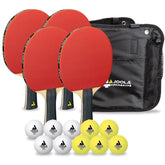 Joola - set Quattro tafeltennisbatje 4 stuks + ballen + draagtas