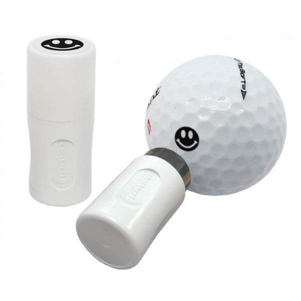 Asbri Golf Ball Stamper Smiley Black - golf ball stamp