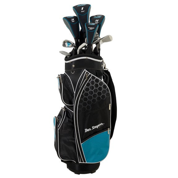 Ben Sayers M8 right-handed ladies' golf set (turquoise cart bag)