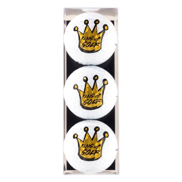 Golf gift - 3 golf balls King of Golf