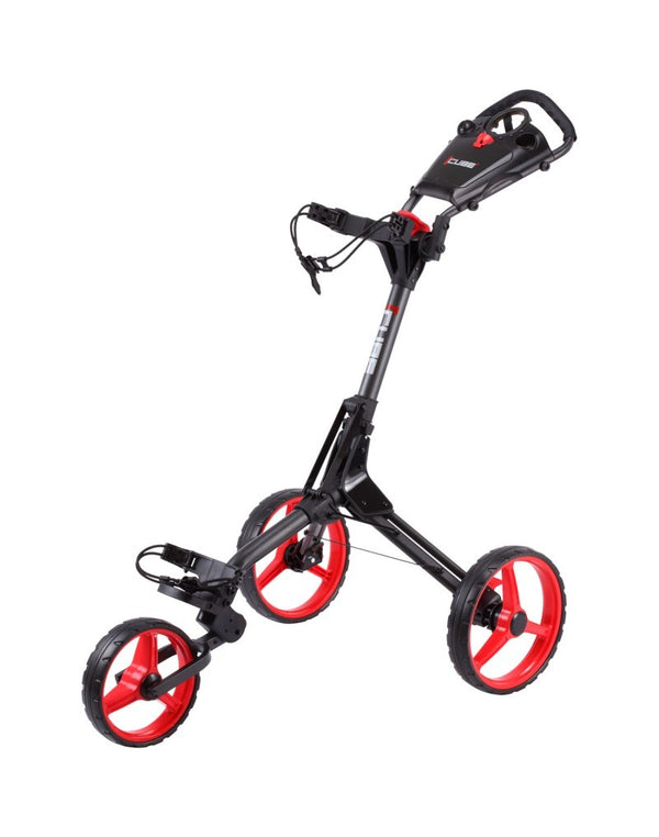 Cube 3 ultra compacte golfkar - golftrolley | kleur: Zwart-rood