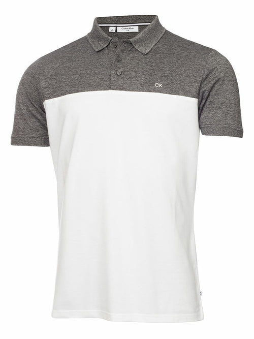 Calvin Klein heren golfpolo shirt | kleur: Grijs-wit