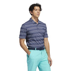 Adidas Striped men's golf polo shirt (navy blue-grey)