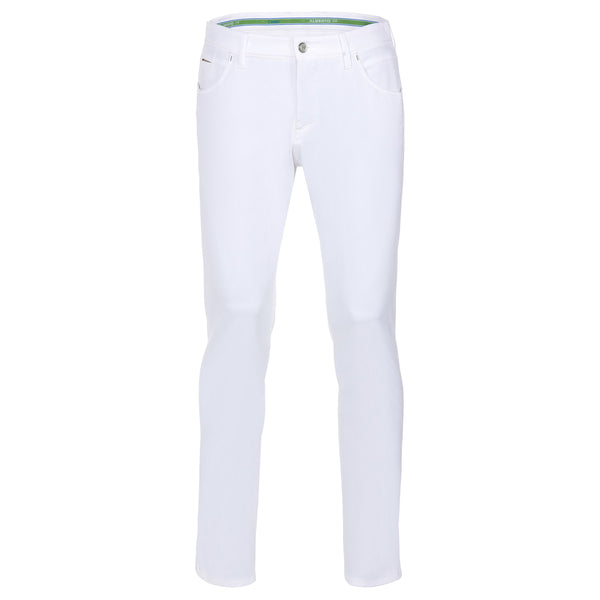 Alberto Robin-G 3x Dry Cooler tapered fit heren golfbroek | kleur: Wit