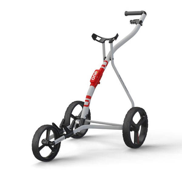 Wishbone One mega lichte golftrolley | kleur: Wit-rood