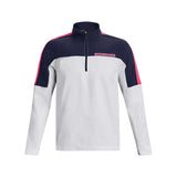 Under Armour Windstrike Half zip- golf wind top (wit-marineblauw)