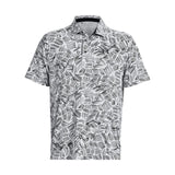 Under Armour Playoff 3.0 heren golfpolo shirt (wit-zwart)