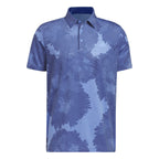 adidas Flower Mesh men's golf polo shirt (blue)