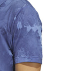 adidas Flower Mesh men's golf polo shirt (blue)