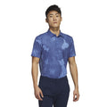 adidas Flower Mesh men's golf polo shirt (blue)