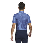 adidas Flower Mesh men's golf polo shirt (blue)