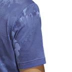 adidas Flower Mesh men's golf polo shirt (blue)